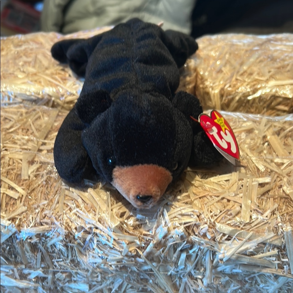 Vintage TY Beanie Baby Blackie The Bear